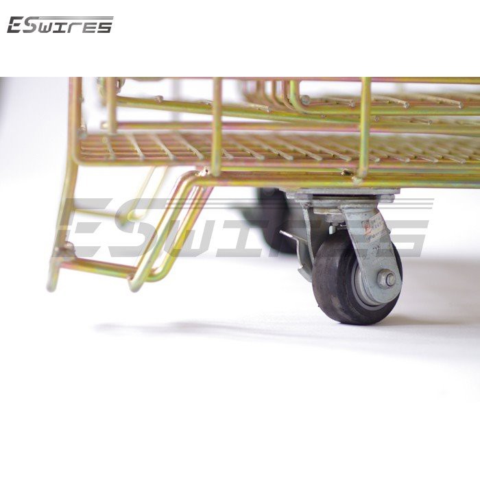 wire container with casters caster